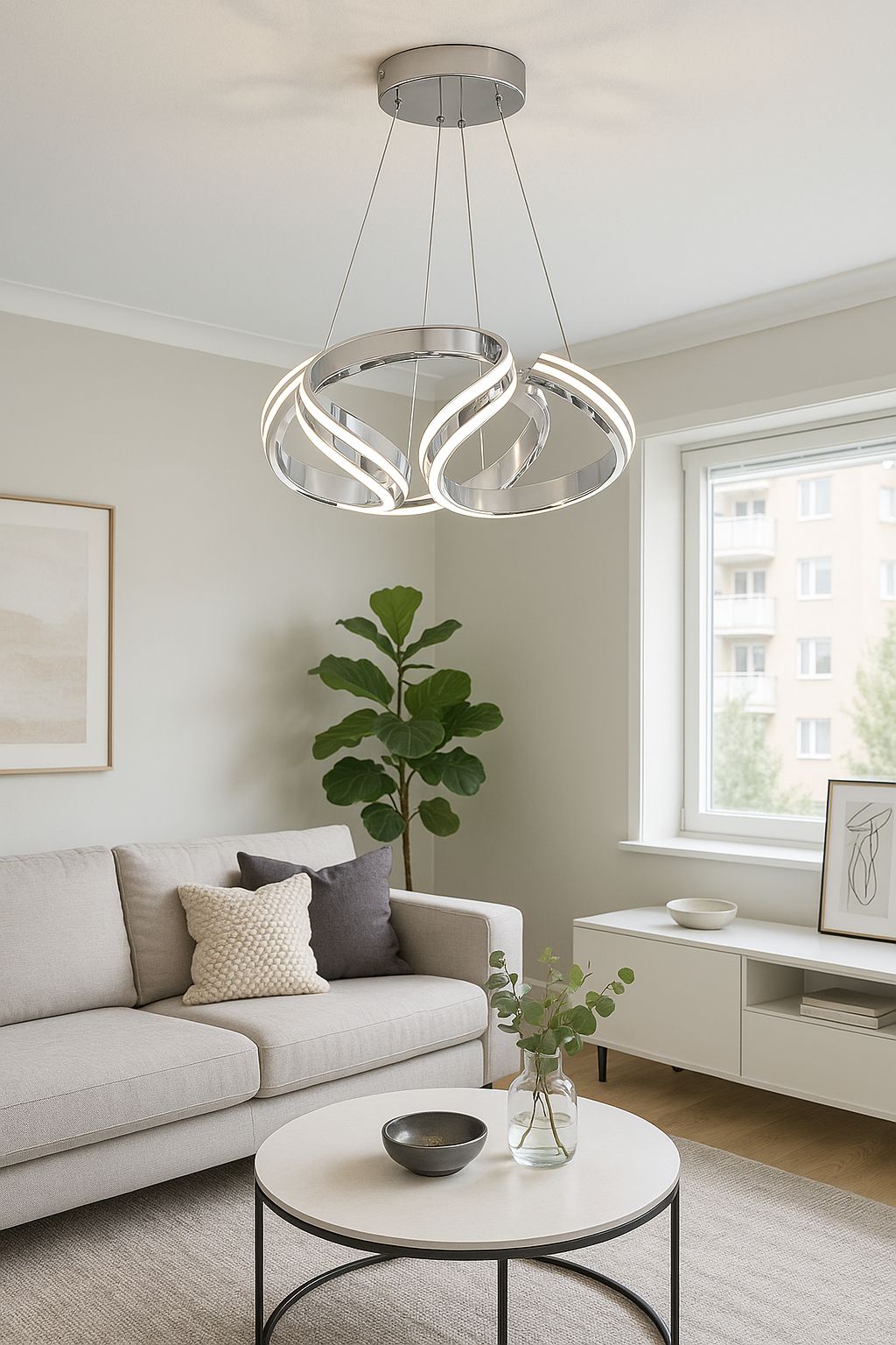 1042 - Papatya Dron 4 Kanal Led Avize