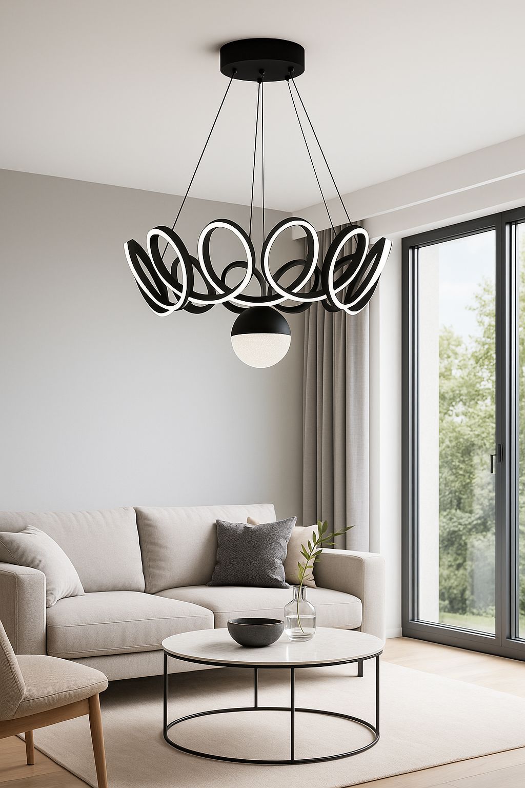 1062 - Leylak Maksi 1 Top Led Avize