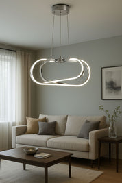 1074 - Oval 3lü İç İçe Led Avize