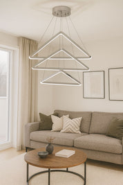 303 - Üçgen 3lü Led Avize