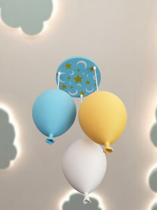 Erkek Çocuk Avize 3'lü Sarkıt,Balon Avize