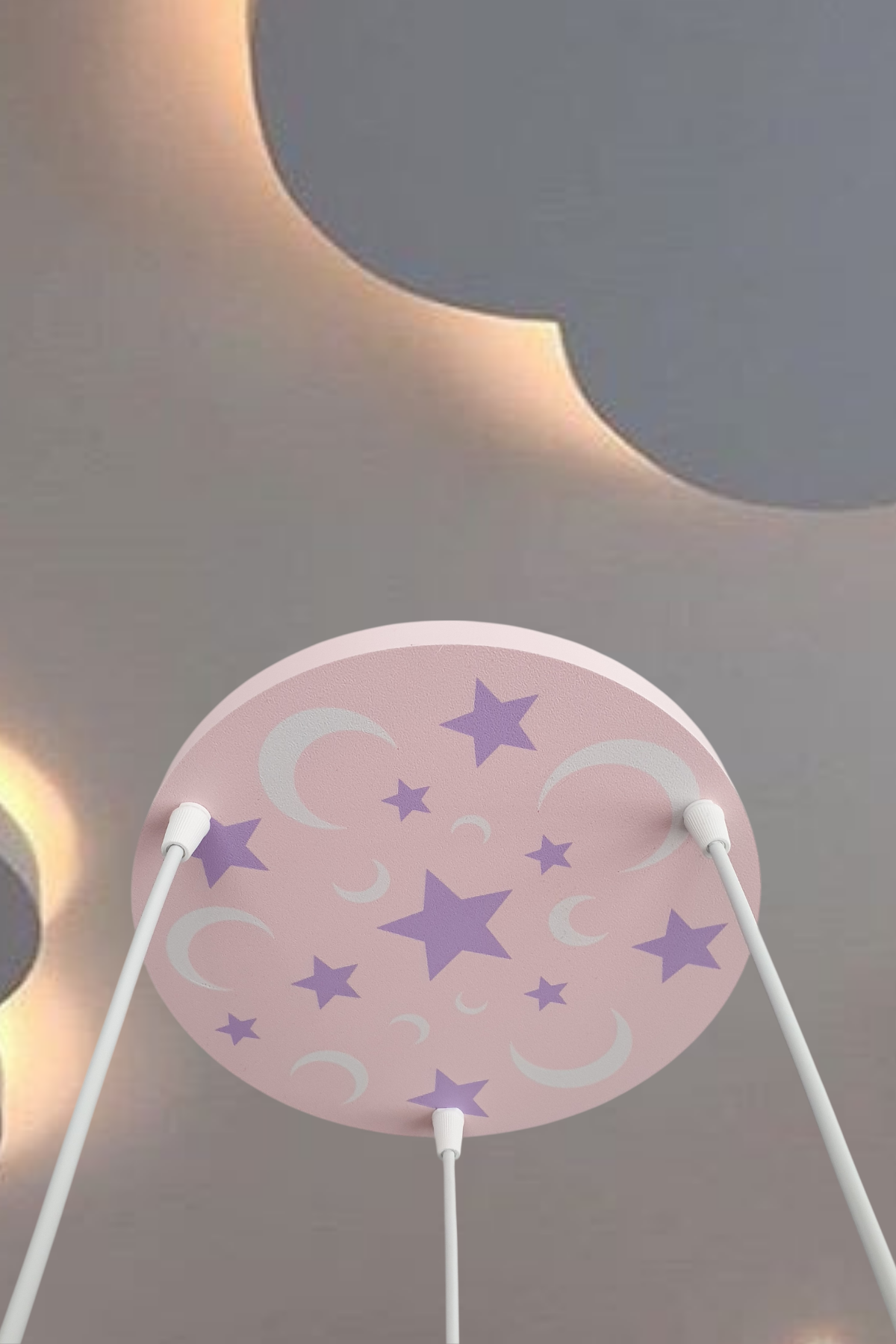 Kız Çocuk 3'Lü Sarkıt Avize,Balon Avize