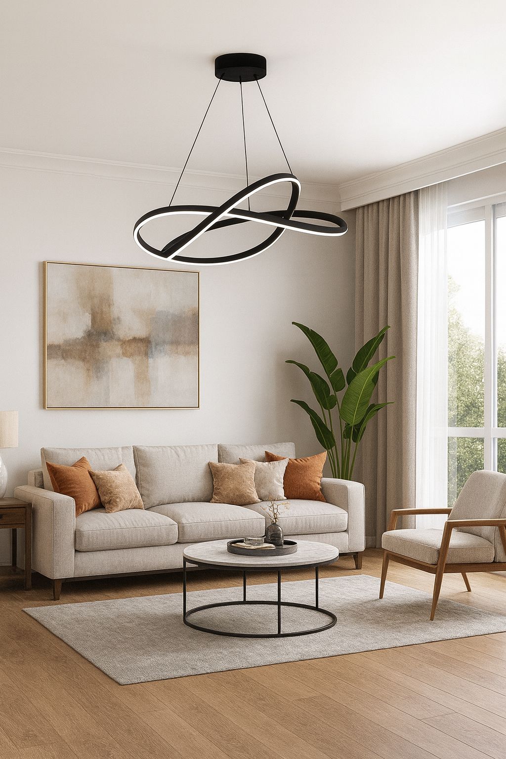 604 - Kar Çiçeği - Büyük Led Avize