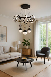 607 - Çemberli Yıldız 3 Top Led Avize