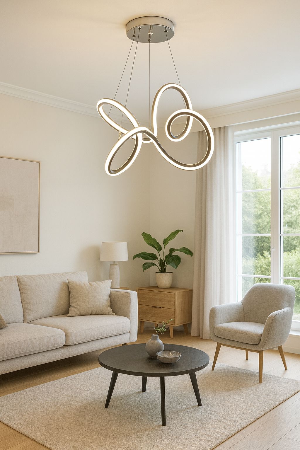 702 - Yıldız 2 Kanal Led Avize