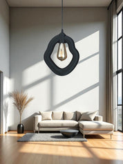 Bohem Beton Görünümlü Avize (Siyah)