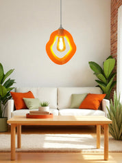 Bohem Beton Görünümlü Avize (Turuncu)